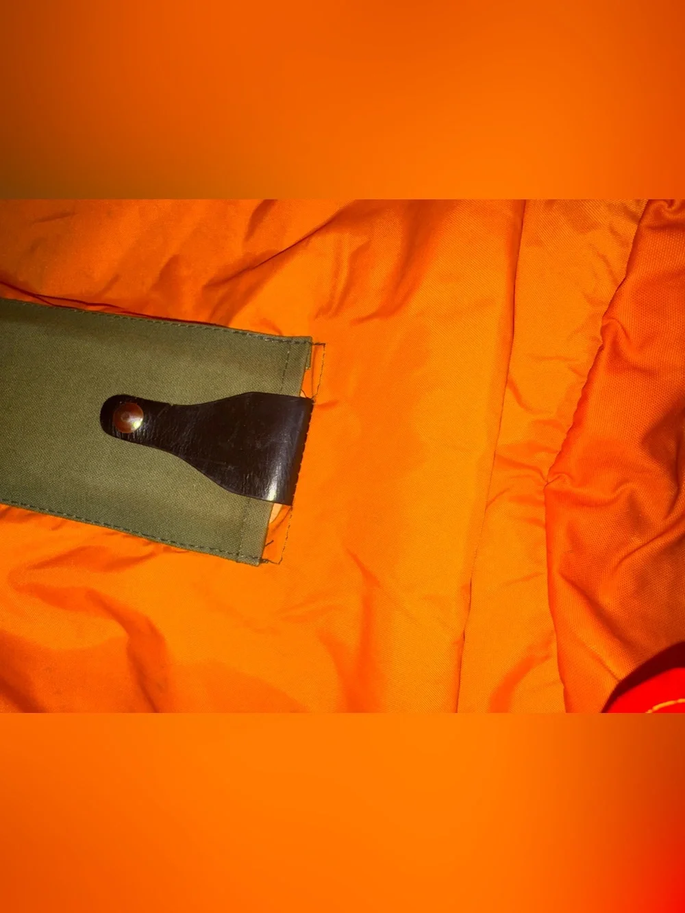 Men’s Orange Outdoor Backpack with Multiple Pocketsin fair condition